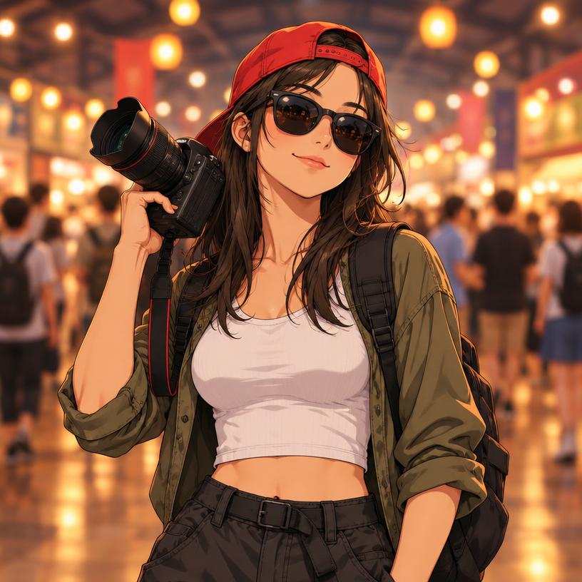 A creator with a camera and a backward cap at the creatorthon